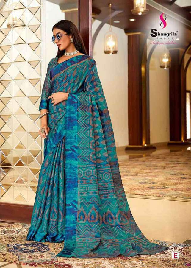 Shangrila Kashish Brasso 7 Fancy Party Wear Printed Designer Saree Collection